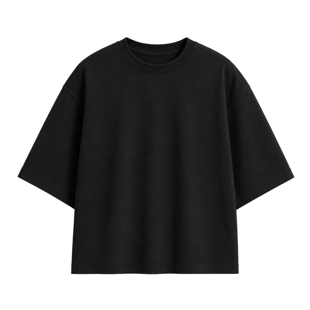 Unisex Oversized Solid T-shirt – Black