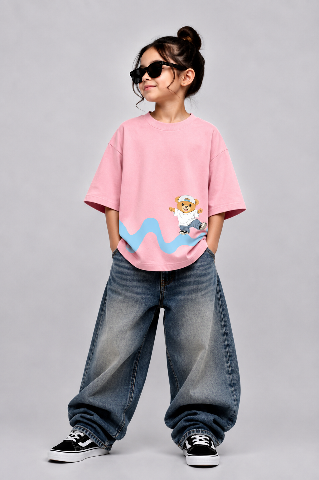 Happy Hop Bear Oversized T-Shirt