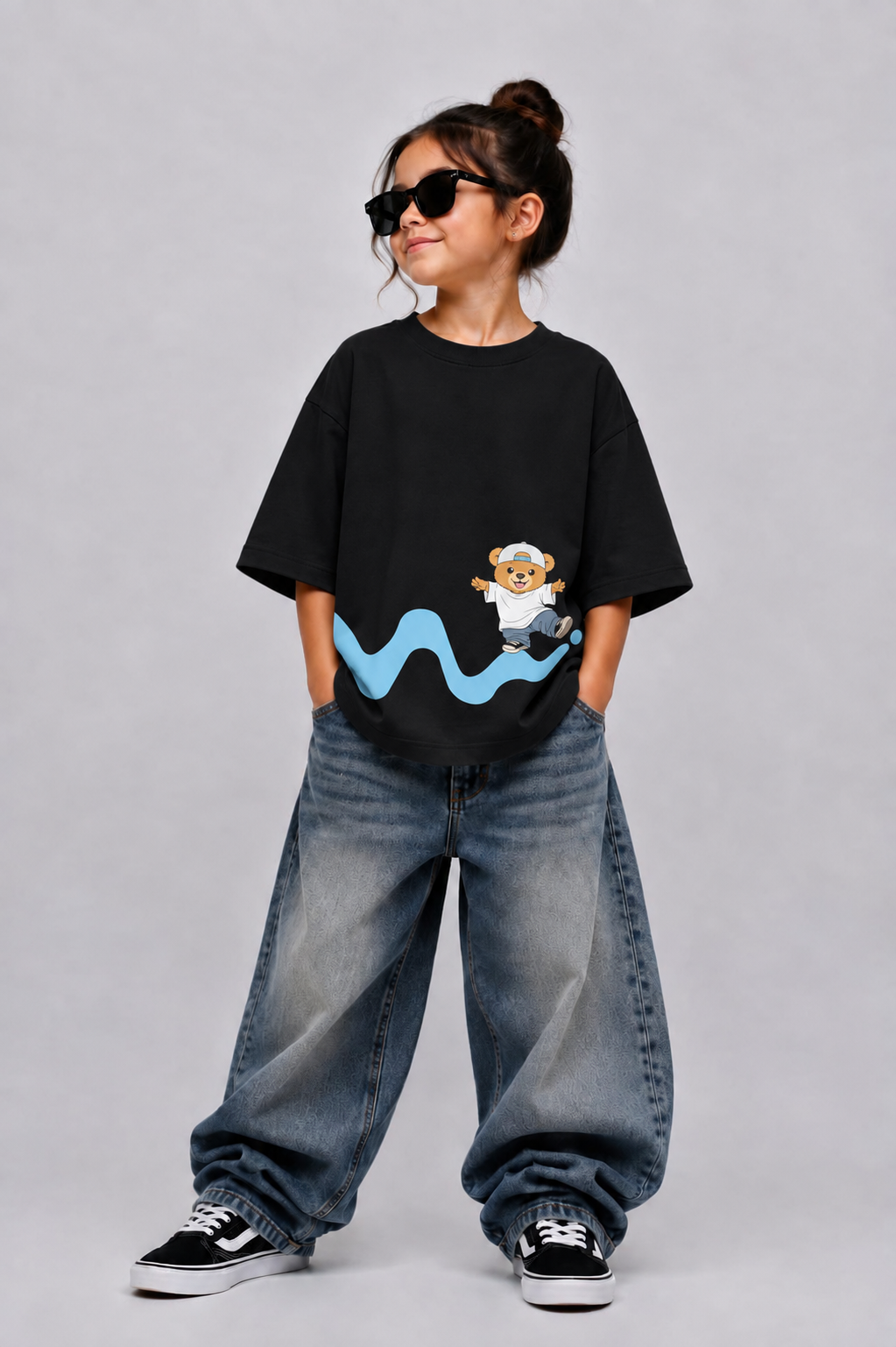 Happy Hop Bear Oversized T-Shirt