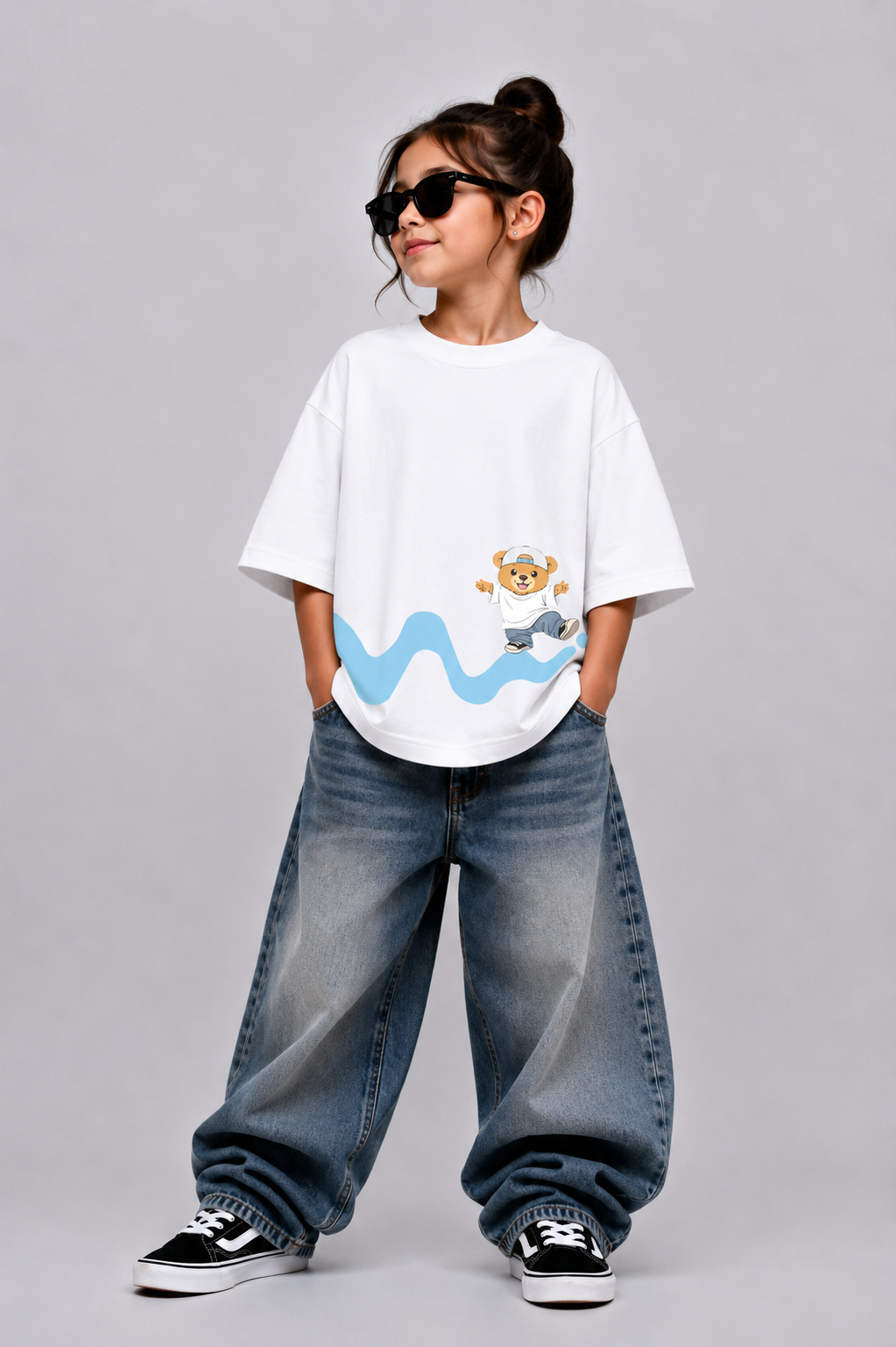 Happy Hop Bear Oversized T-Shirt