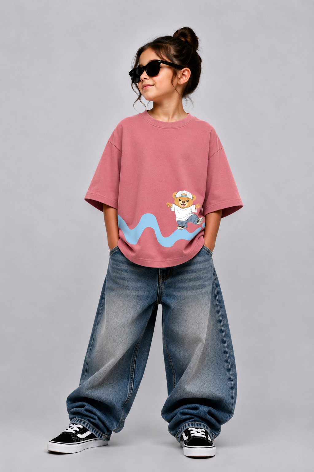 Happy Hop Bear Oversized T-Shirt