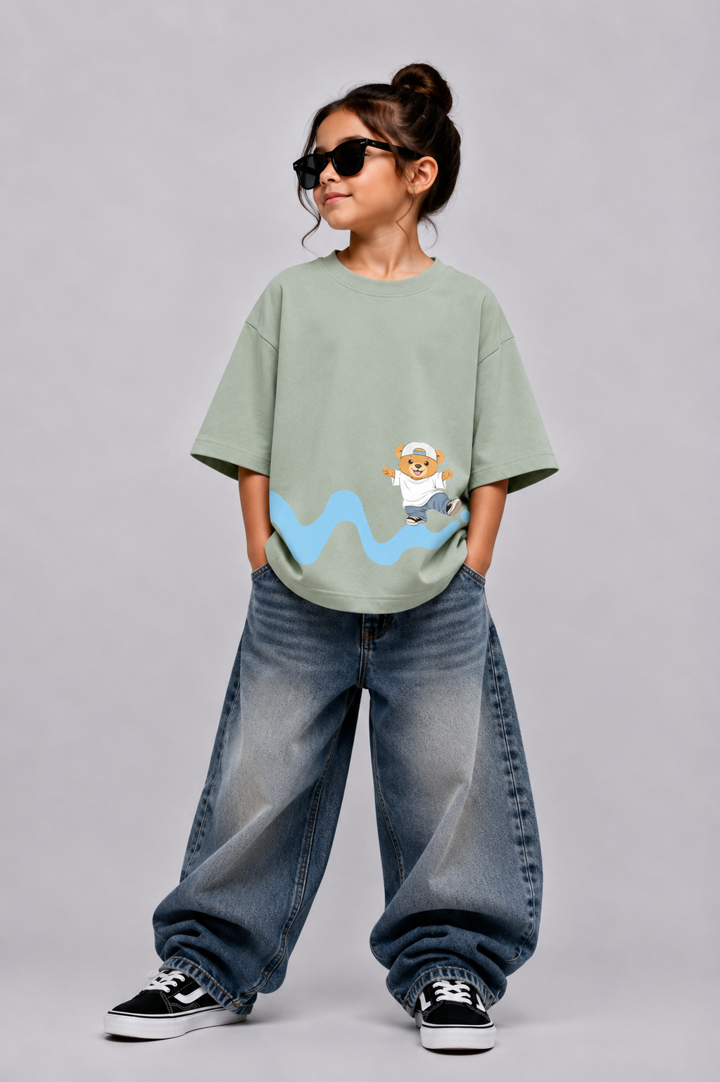 Happy Hop Bear Oversized T-Shirt
