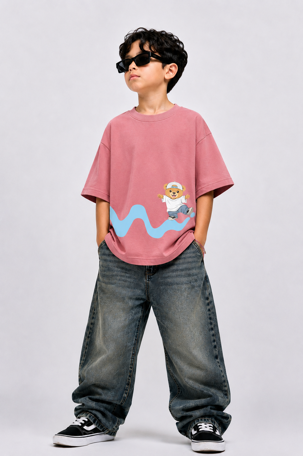 Happy Hop Bear Oversized T-Shirt