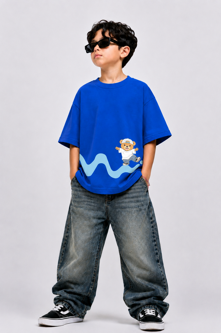 Happy Hop Bear Oversized T-Shirt