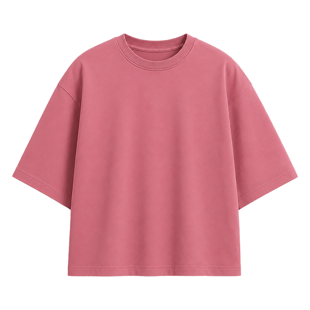 Unisex Oversized Solid T-shirt – Dust Pink
