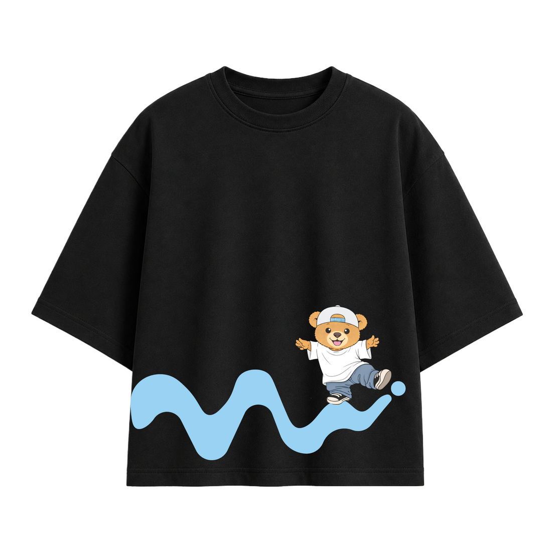 Unisex Oversized T-shirt "Happy Hop Bear"