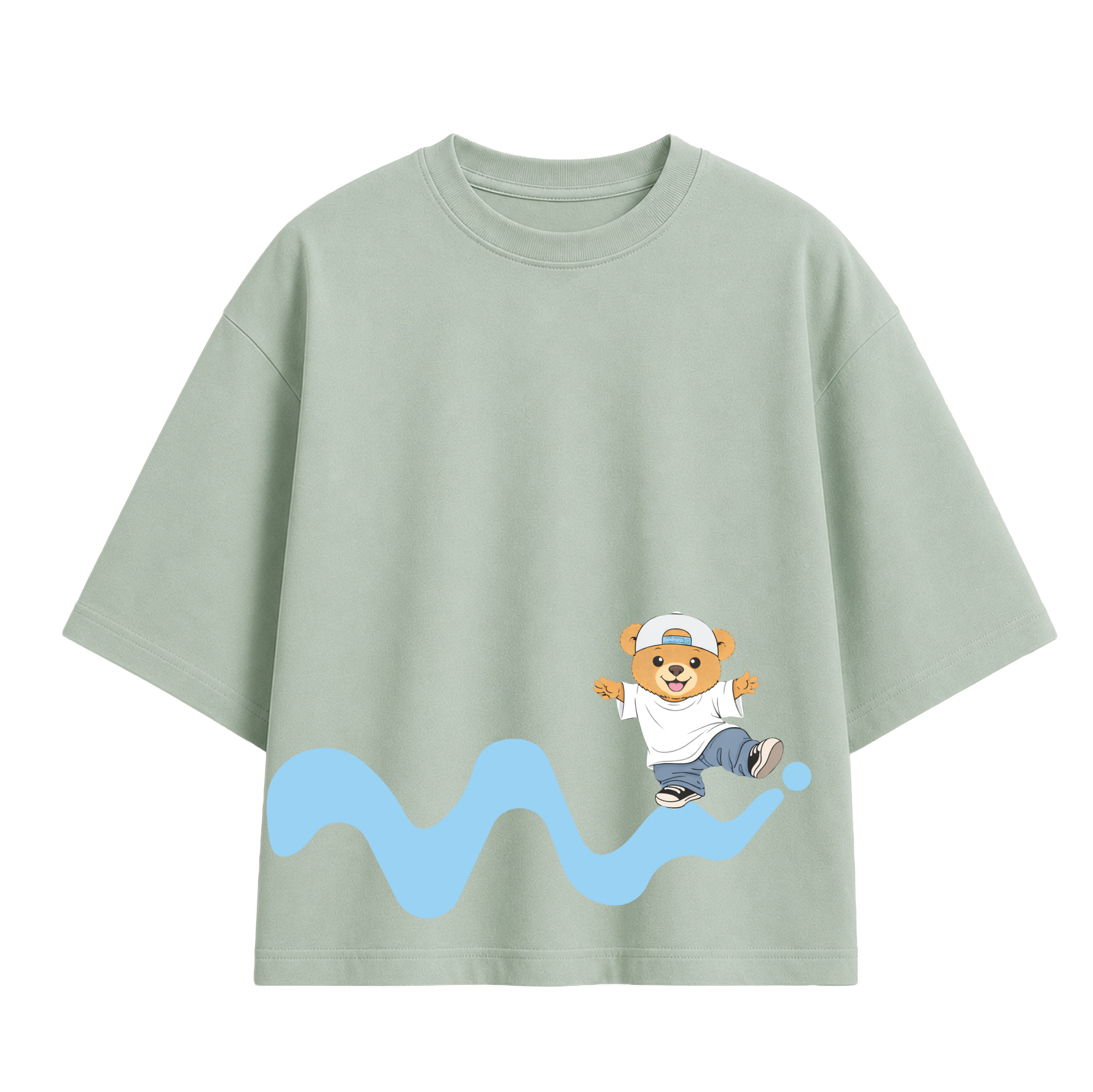 Unisex Oversized T-shirt "Happy Hop Bear"