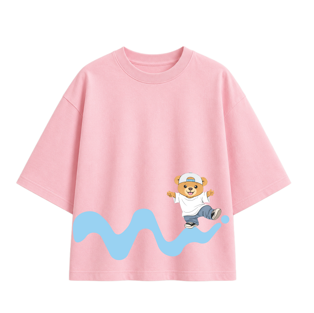 Unisex Oversized T-shirt "Happy Hop Bear"