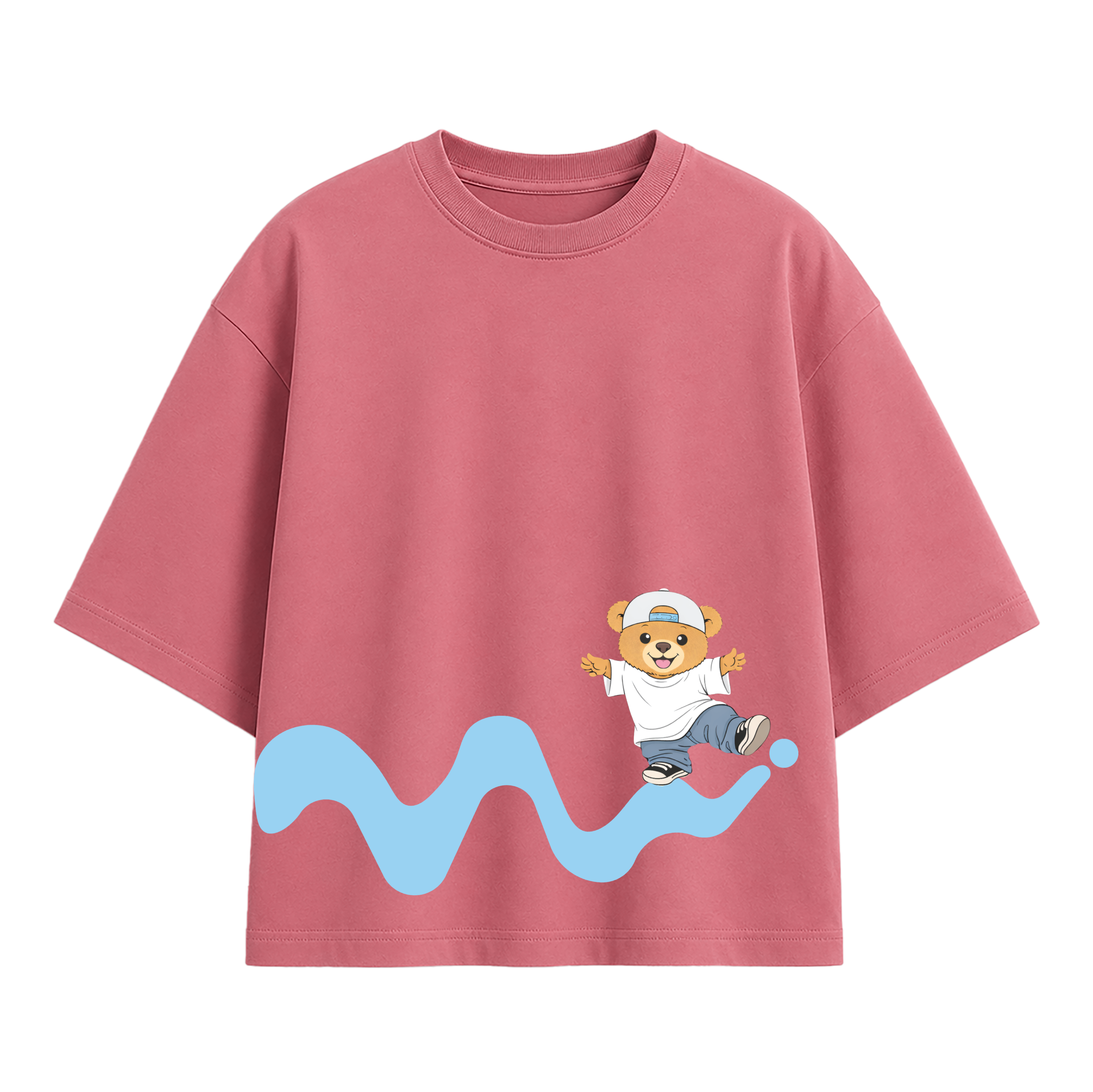 Unisex Oversized T-shirt "Happy Hop Bear"