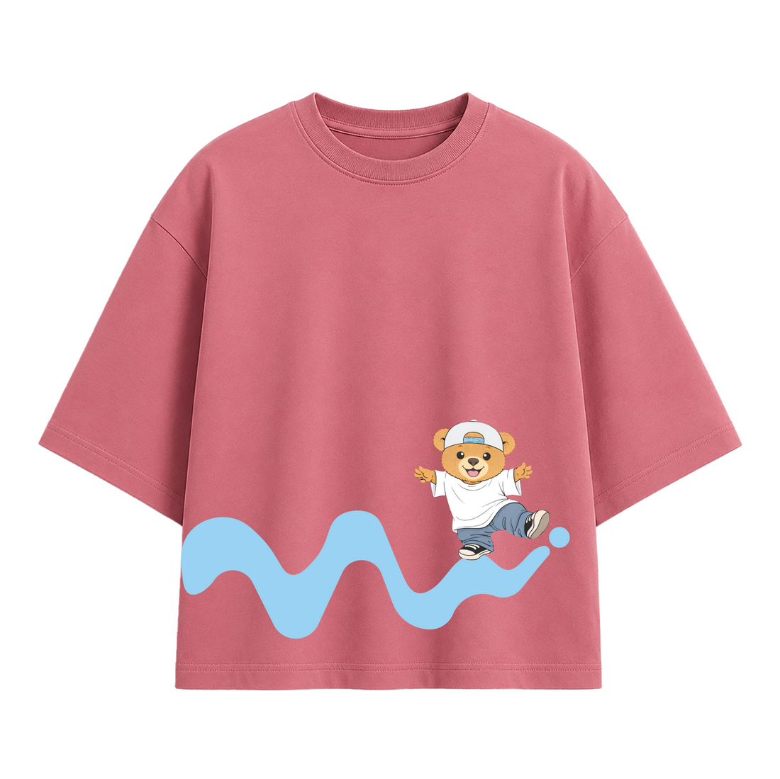 Unisex Oversized T-shirt "Happy Hop Bear"