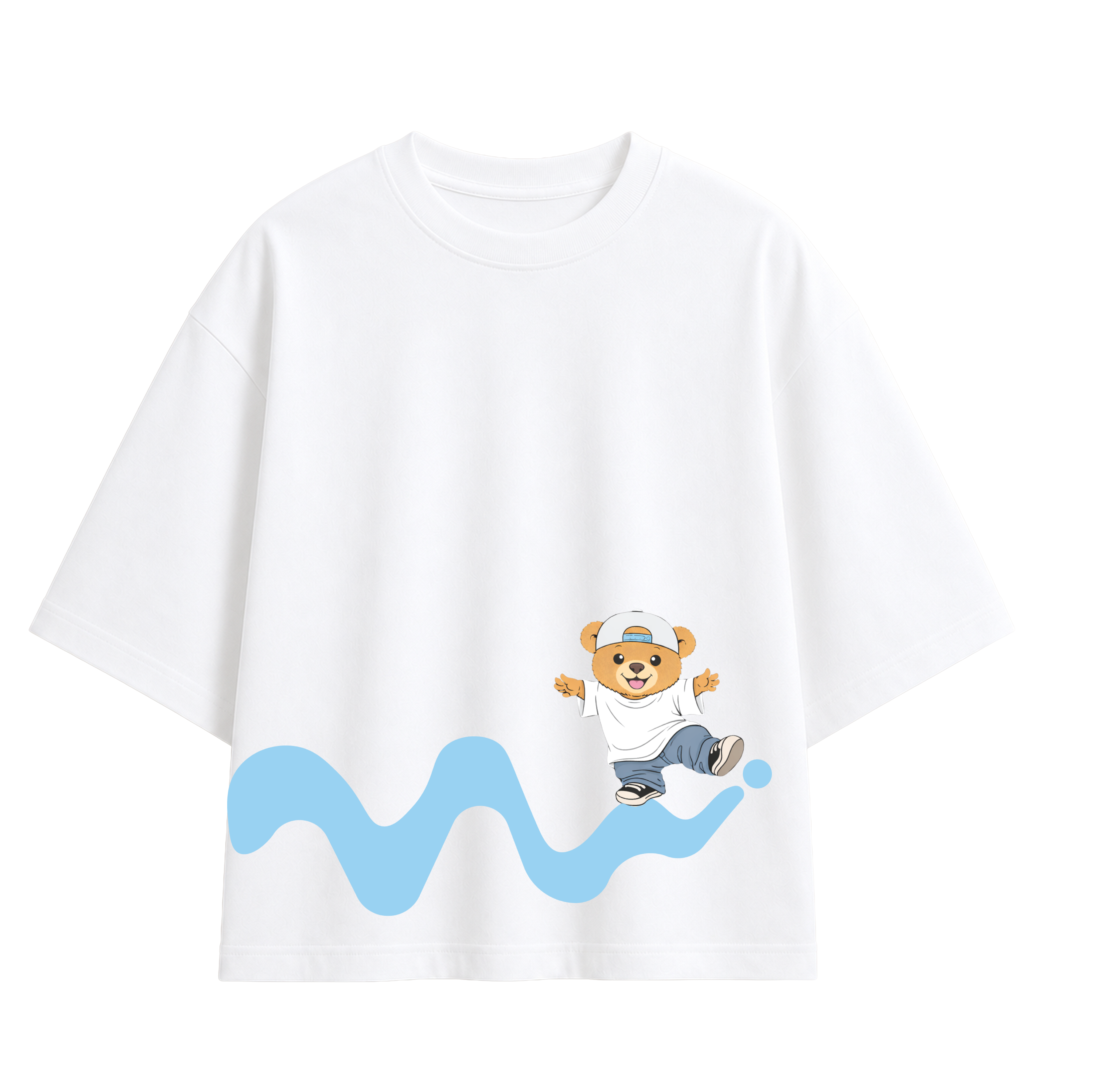Unisex Oversized T-shirt "Happy Hop Bear"